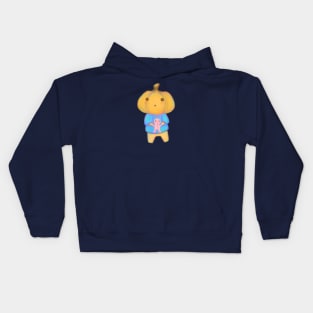 Little Pumpkin Loves on Halloween Kids Hoodie